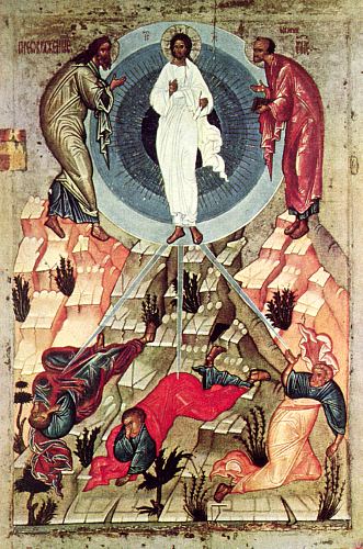 Icon of Transfiguration, Novgorod School, 15th century.