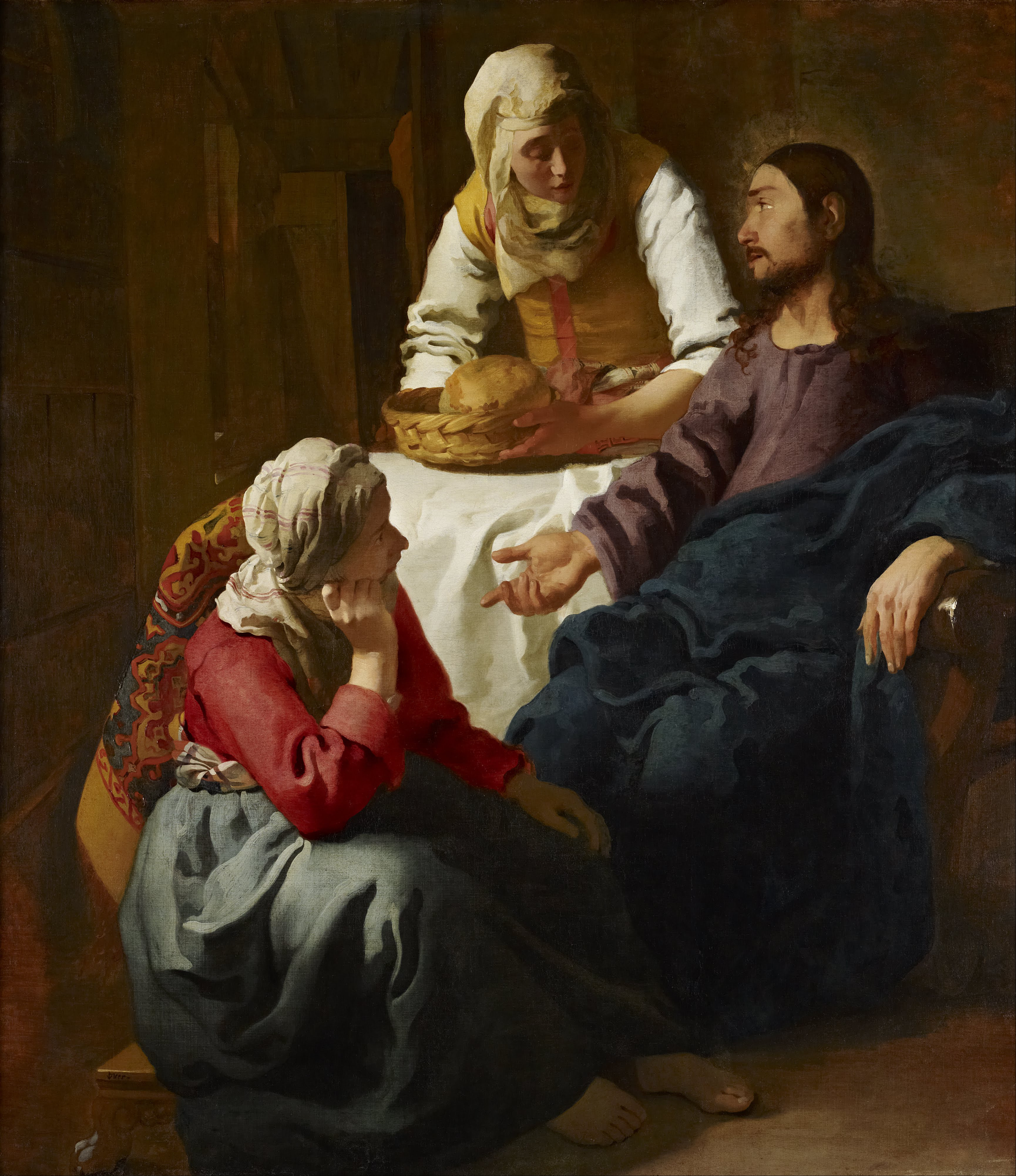 Christ in the House of Mary and Martha by Vermeer, c.1655